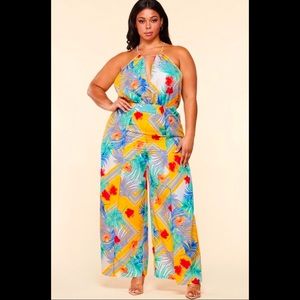 Curvy Tropical Jumpsuit